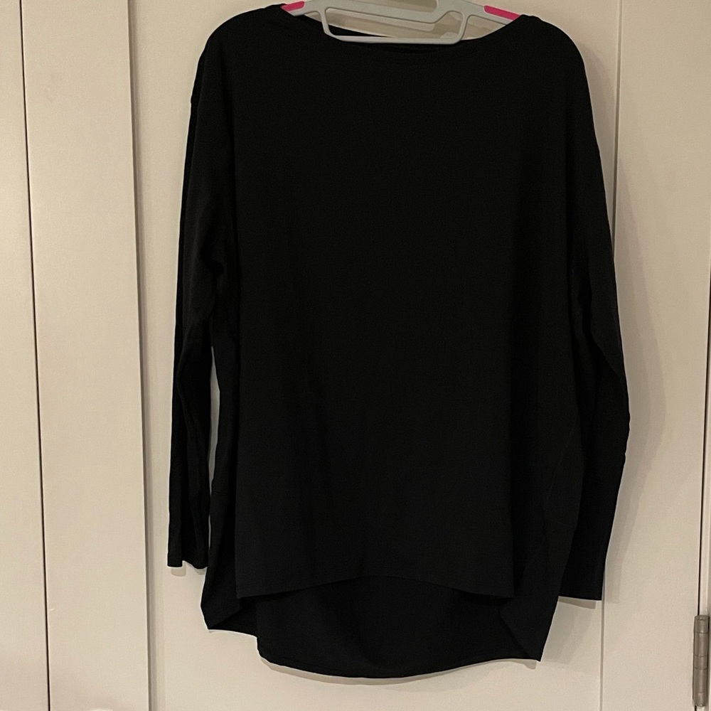 lululemon LS oversized black tee shirt